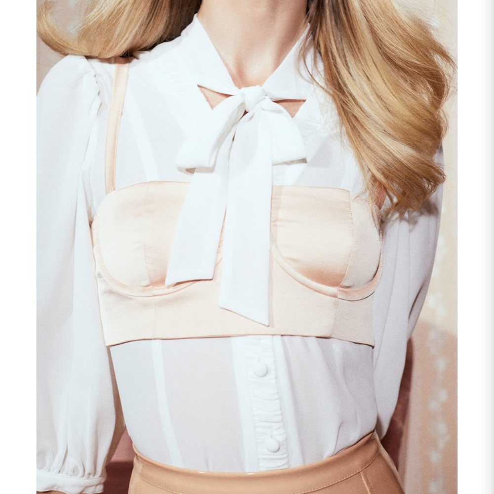 La Simone Blouse with La Annabelle Crop Top